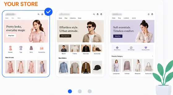 Three customizable VyapVerse storefront themes