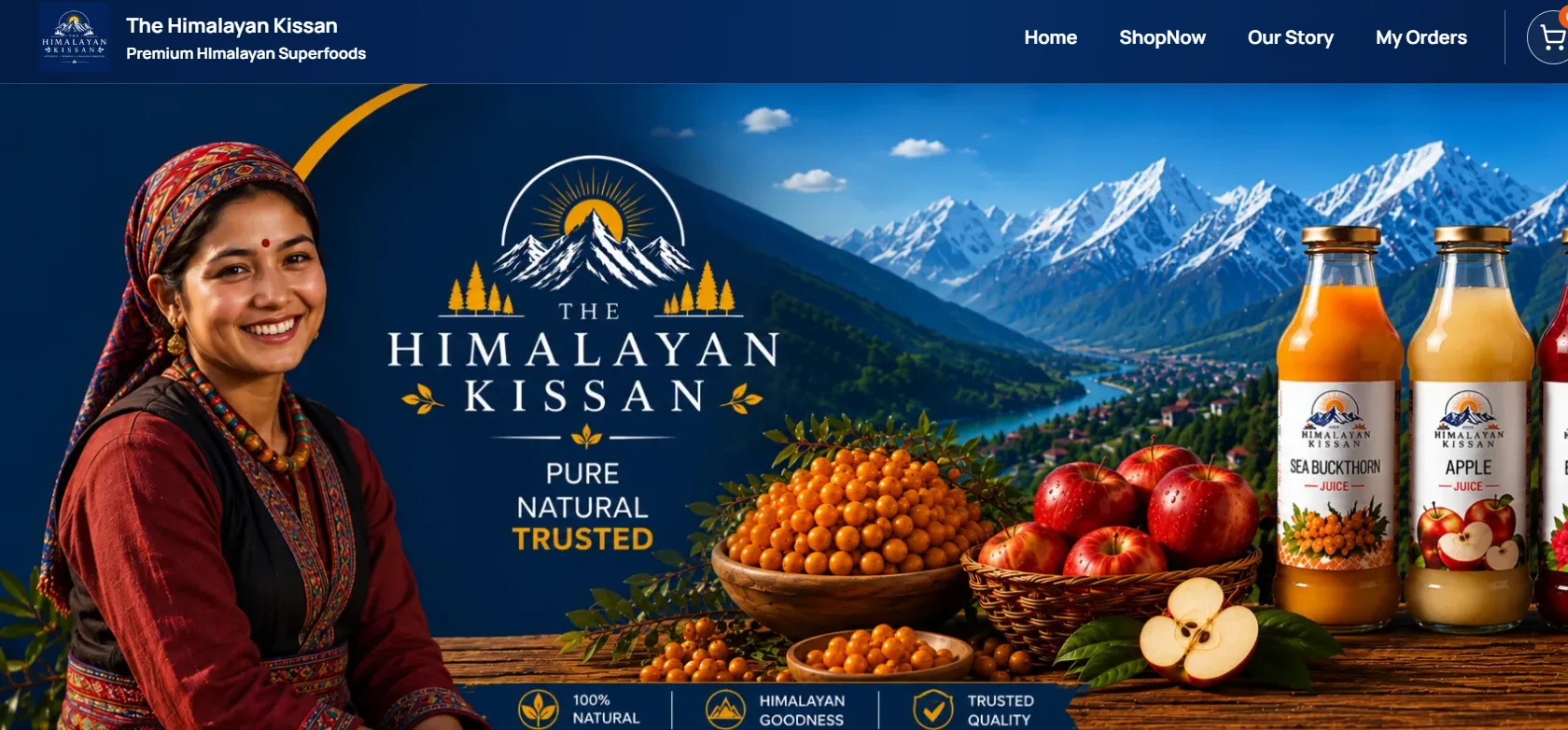 The Himalayan Kissan storefront showcase